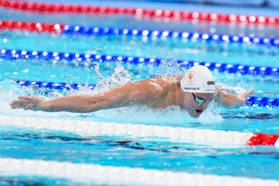 Nyls Korstanje fraai finalist 100 meter vlinderslag